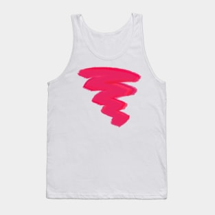 Abstract Hot Pink Brush Stroke Tank Top